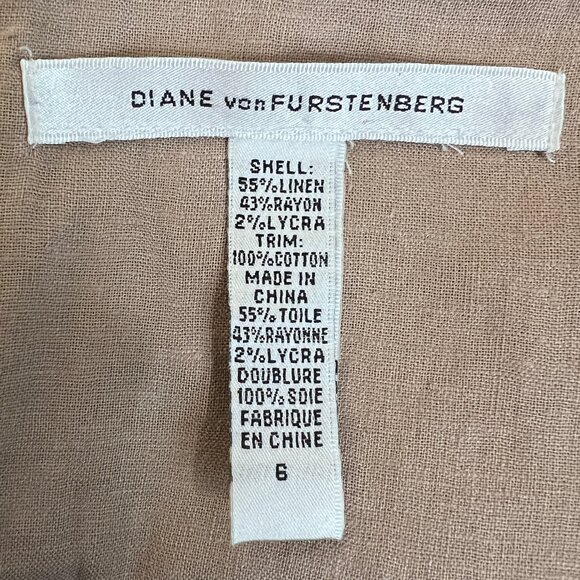 Vintage Diane Von Furstenberg Linen Silk Midi Skirt Asymmetrical Whimsigoth Boho - Picture 6 of 8